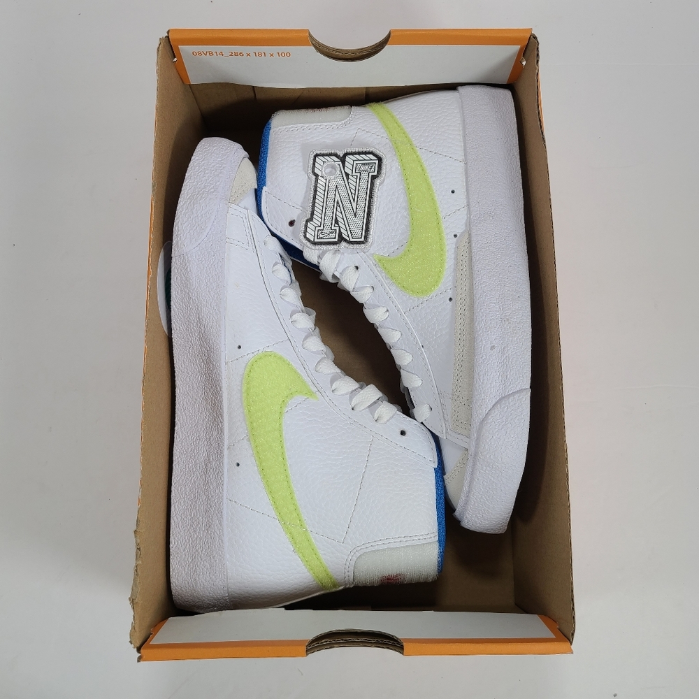 Nike Blazer Mid '77 GS White Lemon Twist Athletic Sneakers Women Size 5.5 - Picture 11 of 12